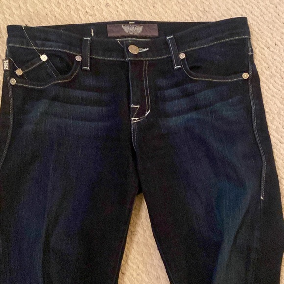 Rock & Republic Los Angeles Slim Flared Dark Blue Jeans - Picture 8 of 16